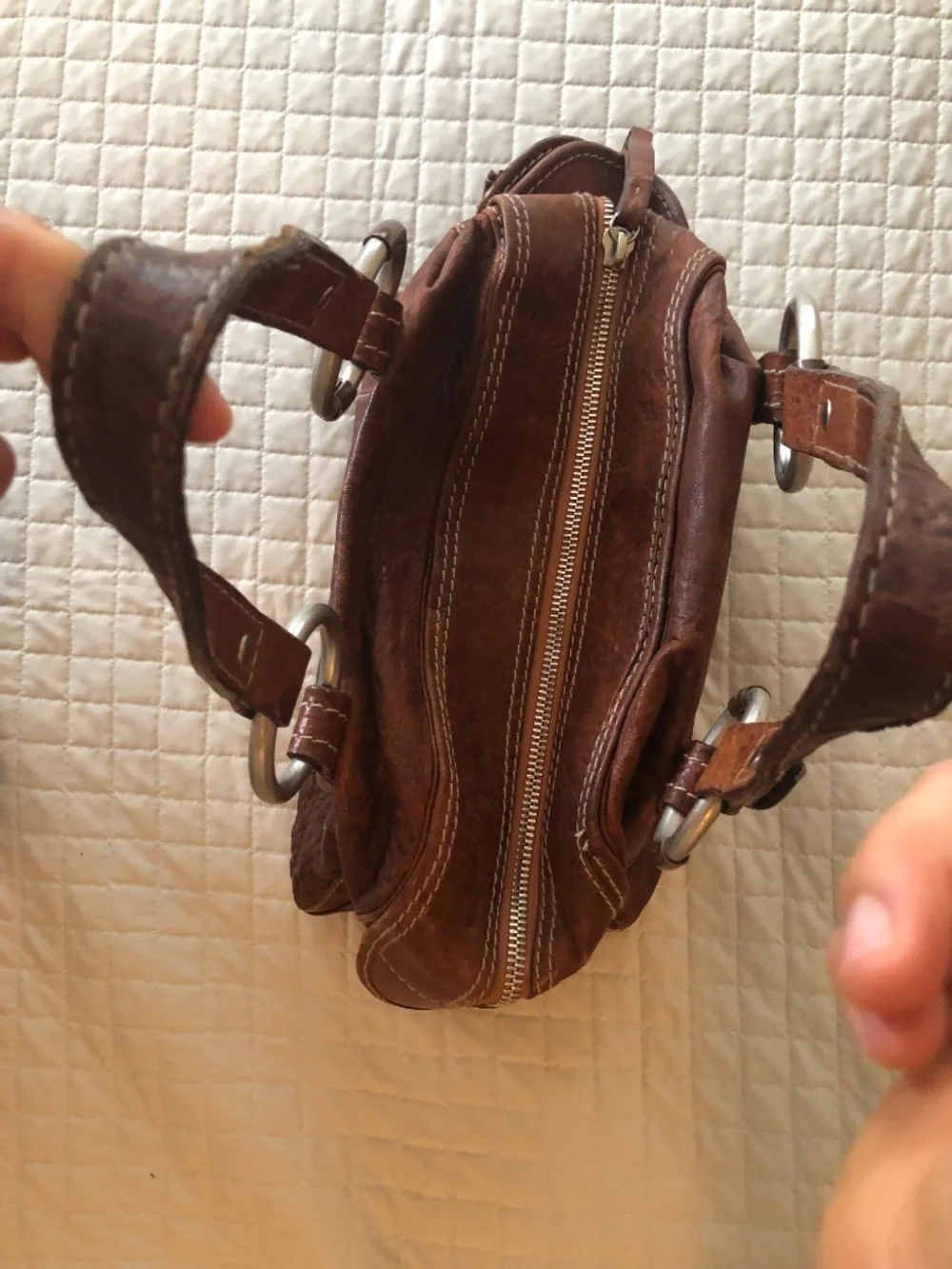 Ruehl No. 925 Distressed Leather Satchel
